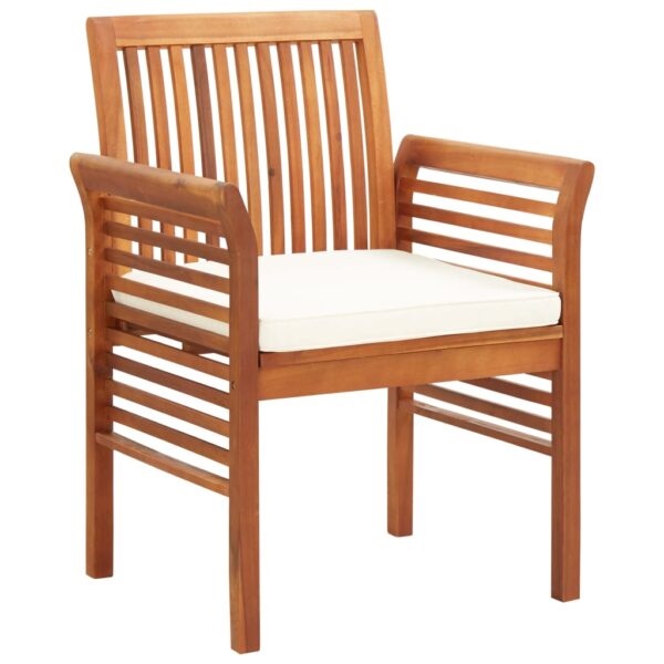 vidaXL Patio Dining Chair with Cushion Solid Acacia Wood