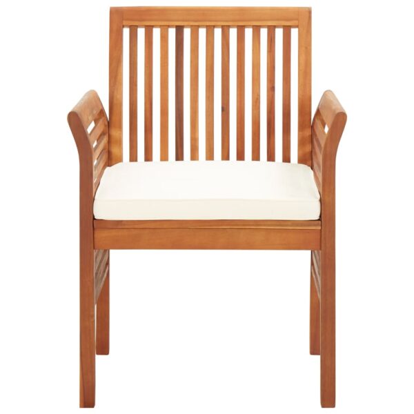 vidaXL Patio Dining Chair with Cushion Solid Acacia Wood - Image 2