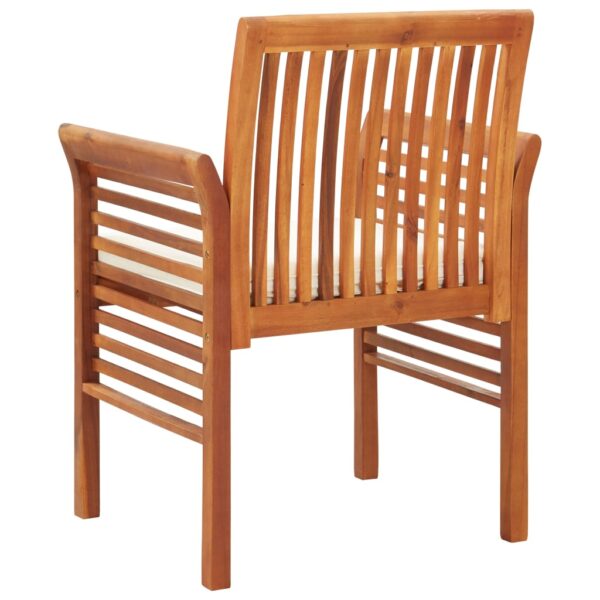 vidaXL Patio Dining Chair with Cushion Solid Acacia Wood - Image 4