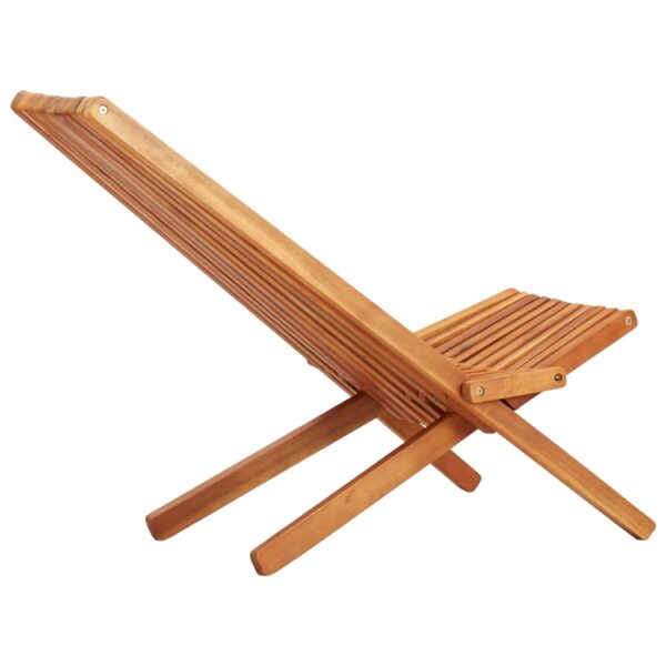 vidaXL Folding Patio Lounge Chair Solid Acacia Wood - Image 4