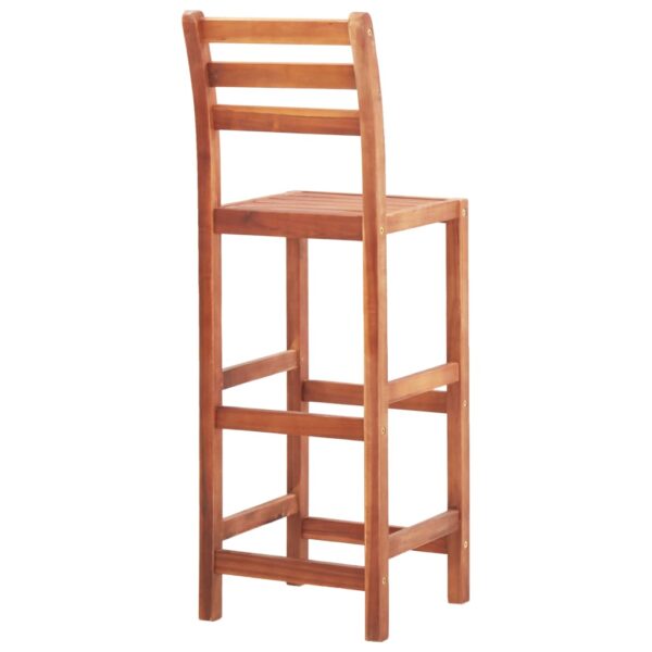 vidaXL Bar Stools 2 pcs Solid Acacia Wood - Image 5