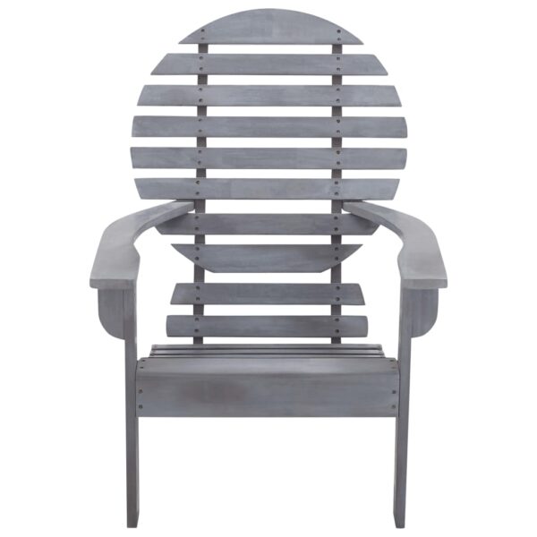 vidaXL Adirondack Chair Solid Acacia Wood Gray - Image 2