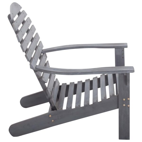 vidaXL Adirondack Chair Solid Acacia Wood Gray - Image 4