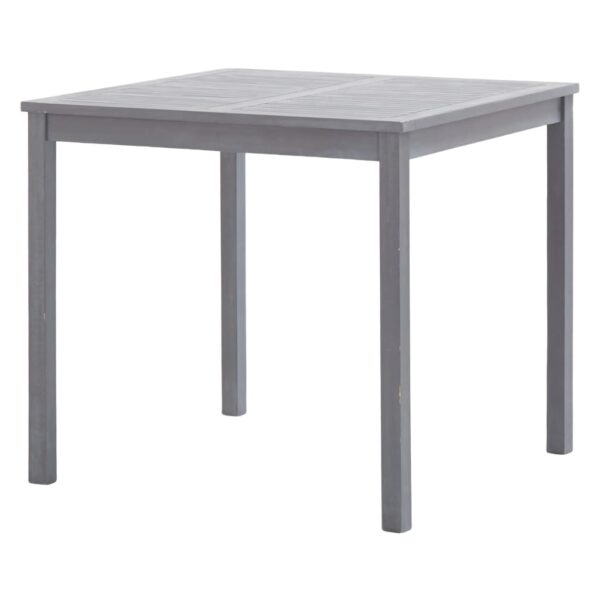 vidaXL Patio Table Gray 31.5"x31.5"x29.1" Solid Acacia Wood - Image 2