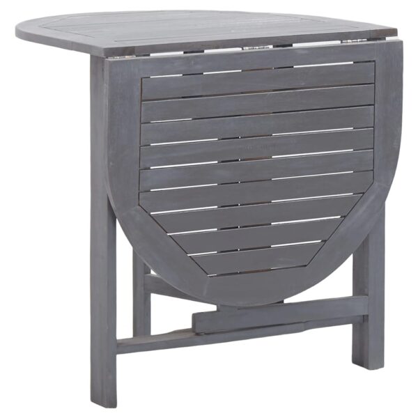 vidaXL Patio Table Gray 47.2"x27.6"x29.1" Solid Acacia Wood - Image 5