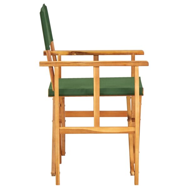 vidaXL Director's Chair Solid Acacia Wood Green - Image 3