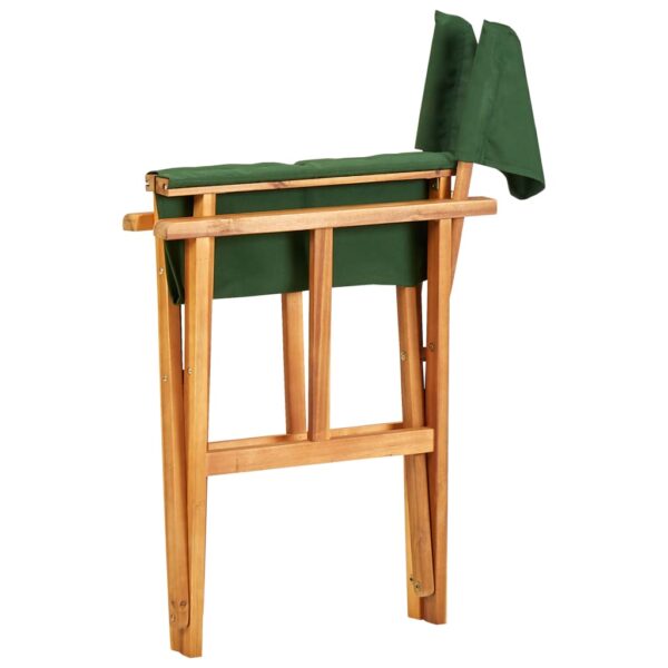 vidaXL Director's Chair Solid Acacia Wood Green - Image 5