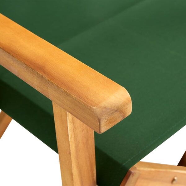 vidaXL Director's Chair Solid Acacia Wood Green - Image 7