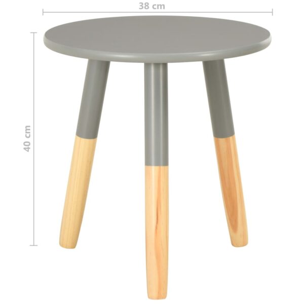 vidaXL Side Tables 2 pcs Gray Solid Pinewood - Image 7