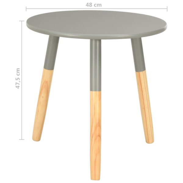 vidaXL Side Tables 2 pcs Gray Solid Pinewood - Image 8