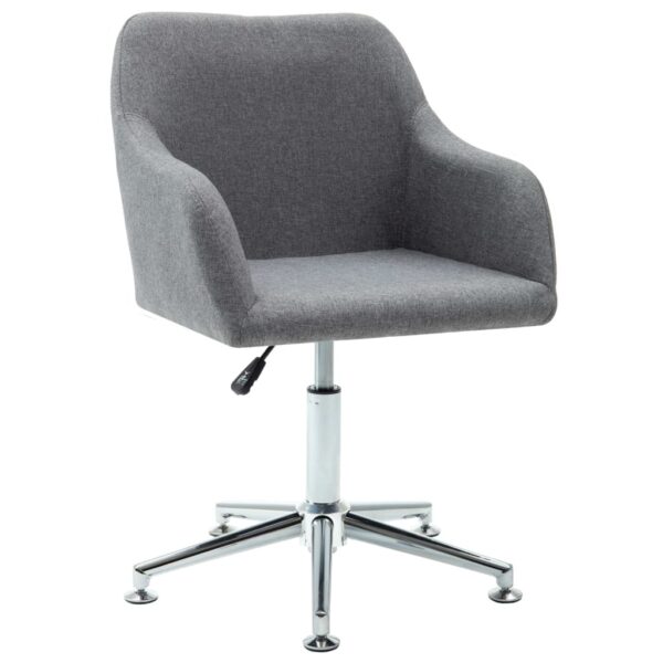 vidaXL Swivel Office Chair Light Gray Fabric