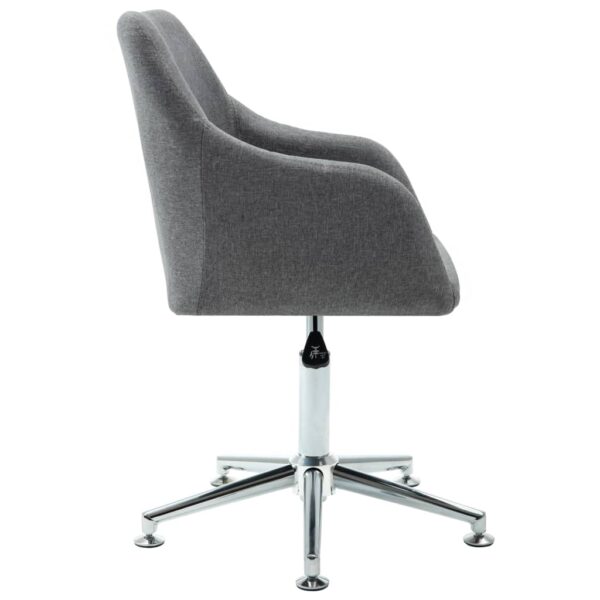 vidaXL Swivel Office Chair Light Gray Fabric - Image 3