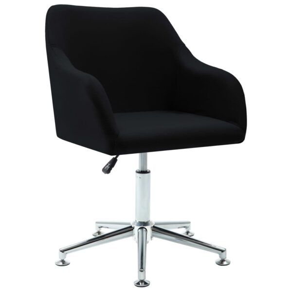 vidaXL Swivel Office Chair Black Fabric