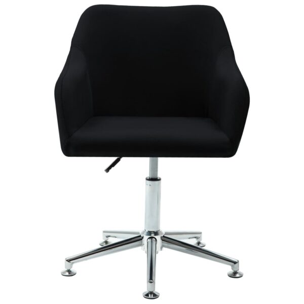 vidaXL Swivel Office Chair Black Fabric - Image 2