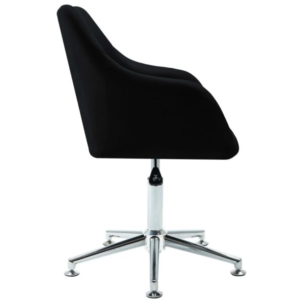 vidaXL Swivel Office Chair Black Fabric - Image 3