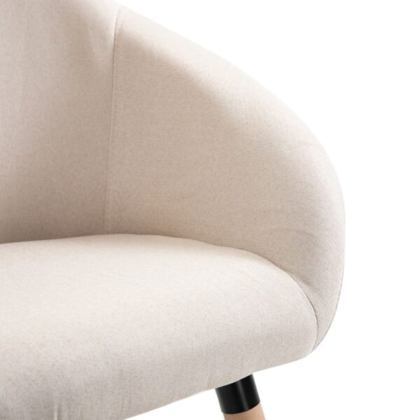 vidaXL Dining Chairs 4 pcs Cream Fabric - Image 7