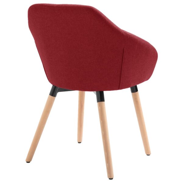 vidaXL Dining Chairs 4 pcs Wine Red Fabric - Image 6