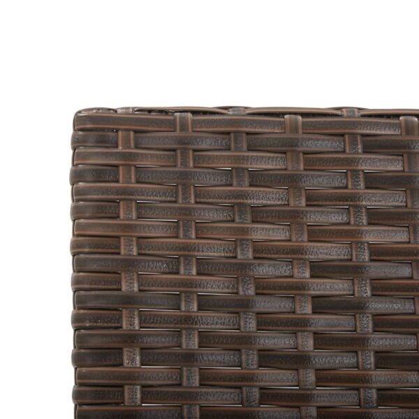 vidaXL Patio Bench with Cushions 69.3" Brown Poly Rattan - Image 8