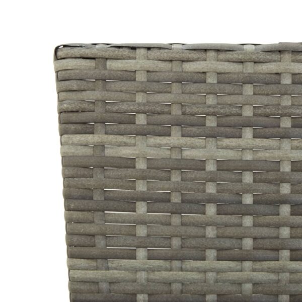 vidaXL Patio Bench with Cushions 69.3" Gray Poly Rattan - Image 8