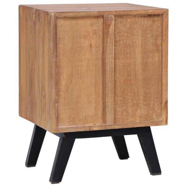 vidaXL Bedside Cabinet 15.7"x13.8"x21.7" Solid Teak - Image 5