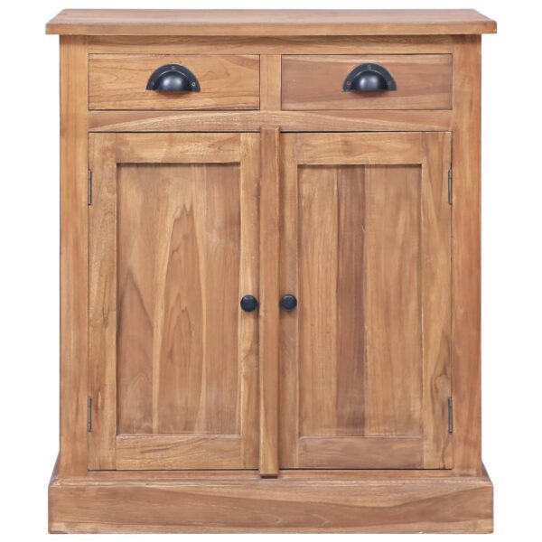 vidaXL Side Cabinet 25.6"x11.8"x29.5" Solid Teak - Image 2