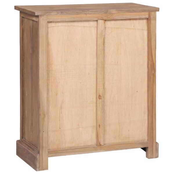 vidaXL Side Cabinet 25.6"x11.8"x29.5" Solid Teak - Image 4