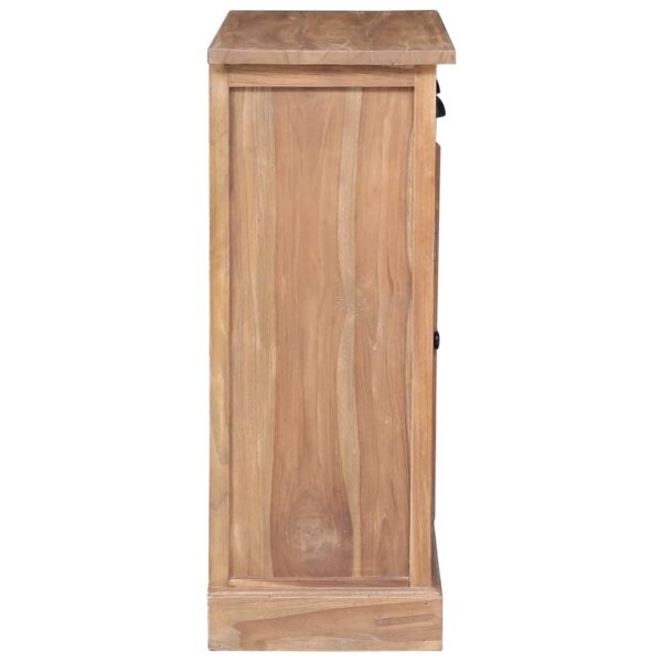 vidaXL Side Cabinet 25.6"x11.8"x29.5" Solid Teak - Image 5