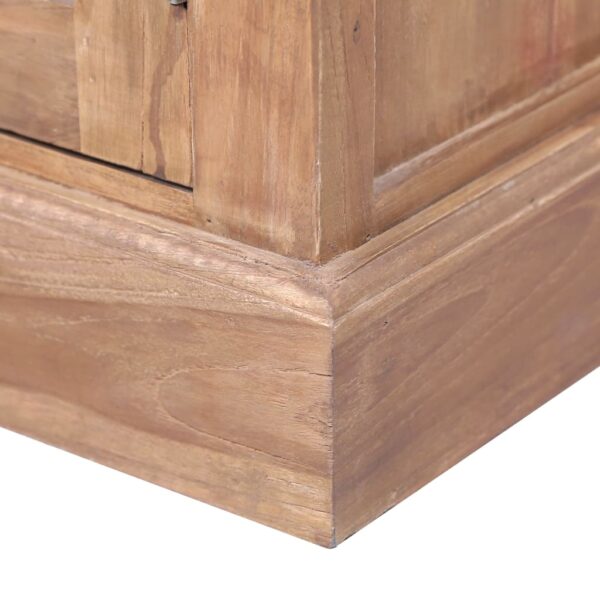 vidaXL Side Cabinet 25.6"x11.8"x29.5" Solid Teak - Image 7