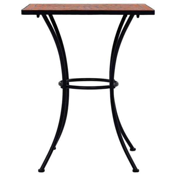 vidaXL Mosaic Bistro Table Terracotta 23.6" Ceramic - Image 3