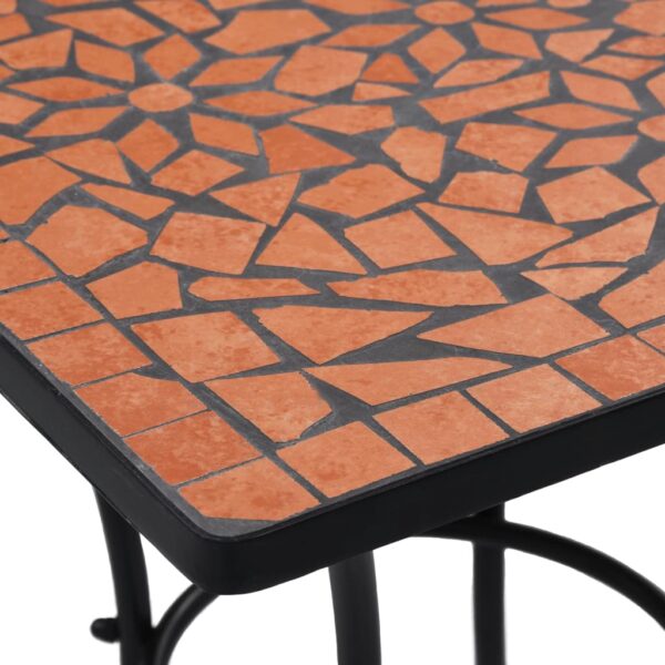 vidaXL Mosaic Bistro Table Terracotta 23.6" Ceramic - Image 6