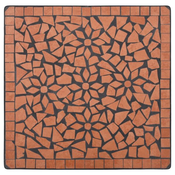 vidaXL Mosaic Bistro Table Terracotta 23.6" Ceramic - Image 7