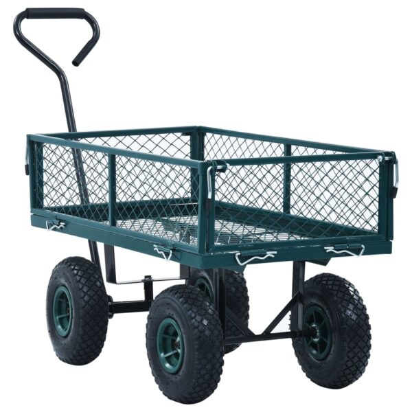 vidaXL Garden Hand Trolley Green 551.2 lb - Image 2