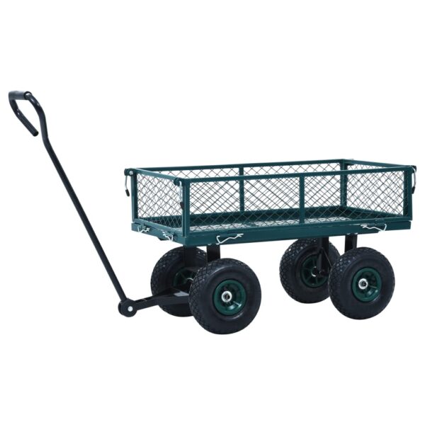 vidaXL Garden Hand Trolley Green 551.2 lb - Image 3