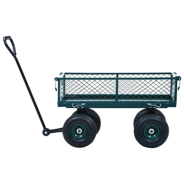 vidaXL Garden Hand Trolley Green 551.2 lb - Image 4