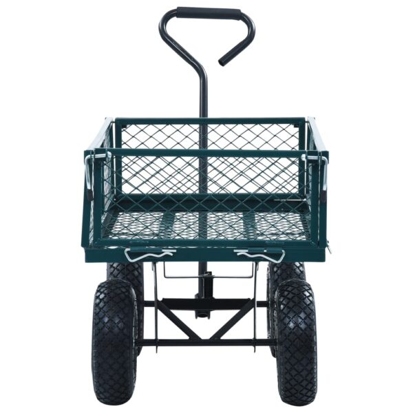 vidaXL Garden Hand Trolley Green 551.2 lb - Image 5