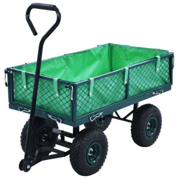 vidaXL Garden Hand Trolley Green 551.2 lb