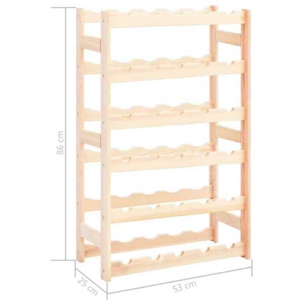 vidaXL Wine Rack for 30 Bottles Pinewood - Image 6