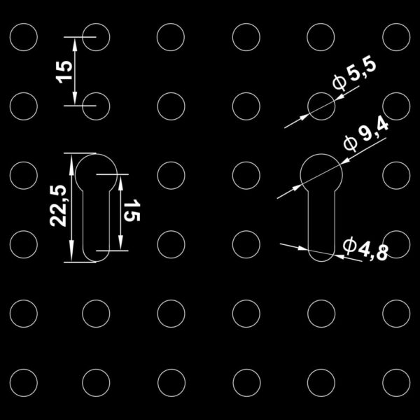 vidaXL Wall-mounted Peg Boards 3 pcs 15.7"x22.8" Steel - Image 9