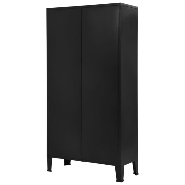 vidaXL Bookshelf Industrial Black 35.4"x15.7"x70.9" Steel - Image 5