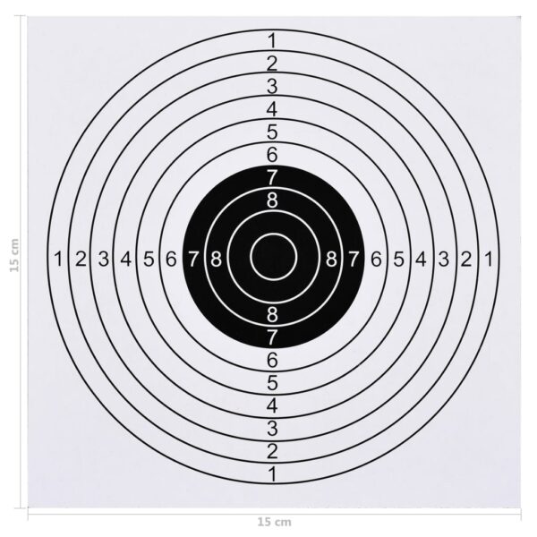 vidaXL 100 pcs Shooting Paper Targets 5.9"x5.9" - Image 6