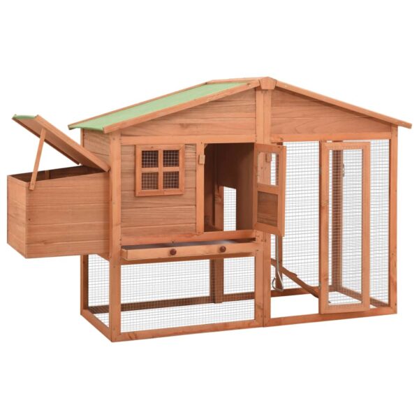 vidaXL Chicken Coop with Nest Box Solid Fir Wood - Image 2