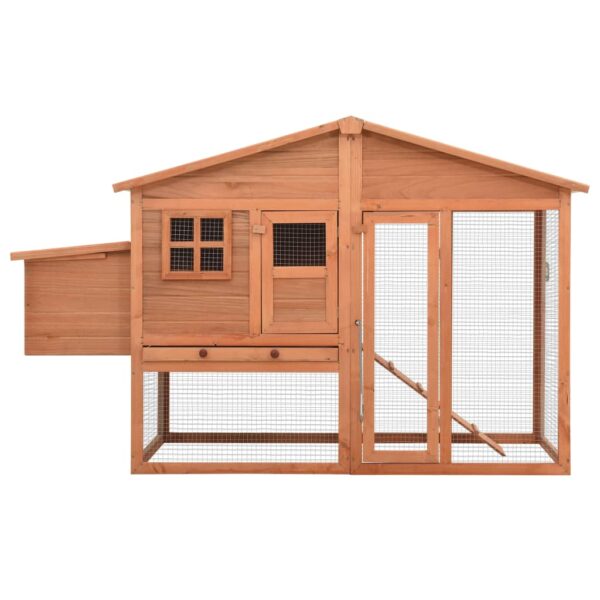 vidaXL Chicken Coop with Nest Box Solid Fir Wood - Image 3