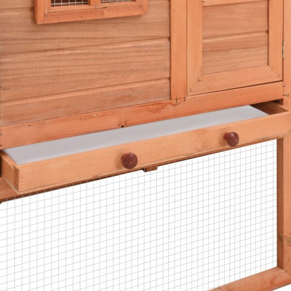 vidaXL Chicken Coop with Nest Box Solid Fir Wood - Image 8