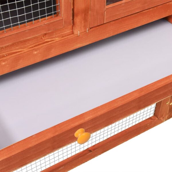 vidaXL Rabbit Hutch 55.1"x24.8"x47.2" Solid Firwood - Image 9