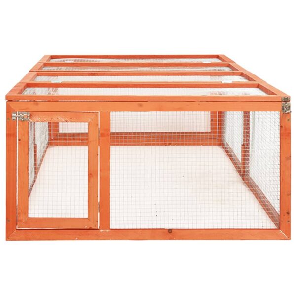 vidaXL Rabbit Hutch 72"x35.4"x18.1" Solid Firwood - Image 4