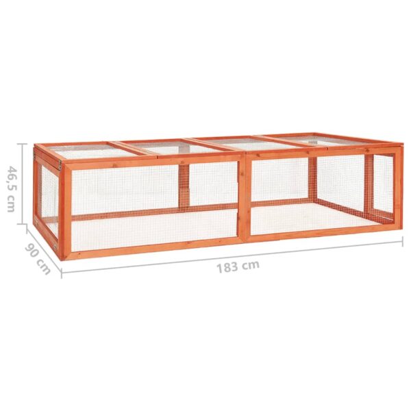 vidaXL Rabbit Hutch 72"x35.4"x18.1" Solid Firwood - Image 7