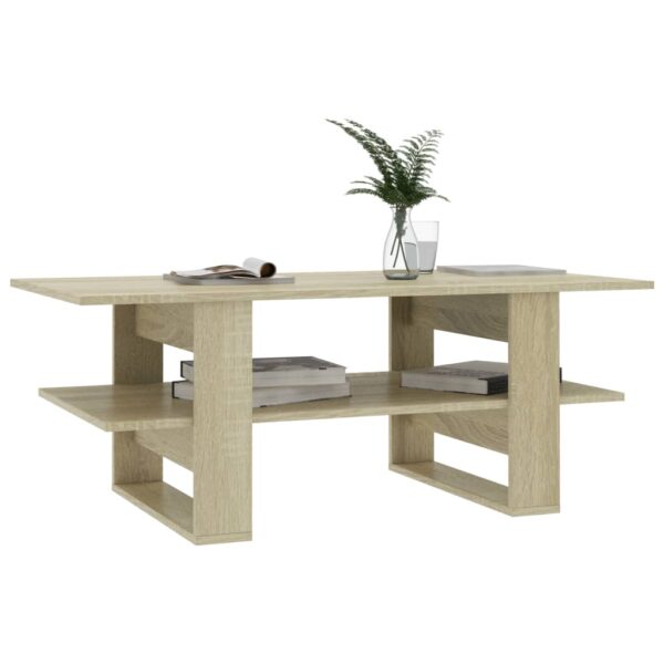 vidaXL Coffee Table Sonoma Oak 43.3"x21.7"x16.5" Engineered Wood - Image 3