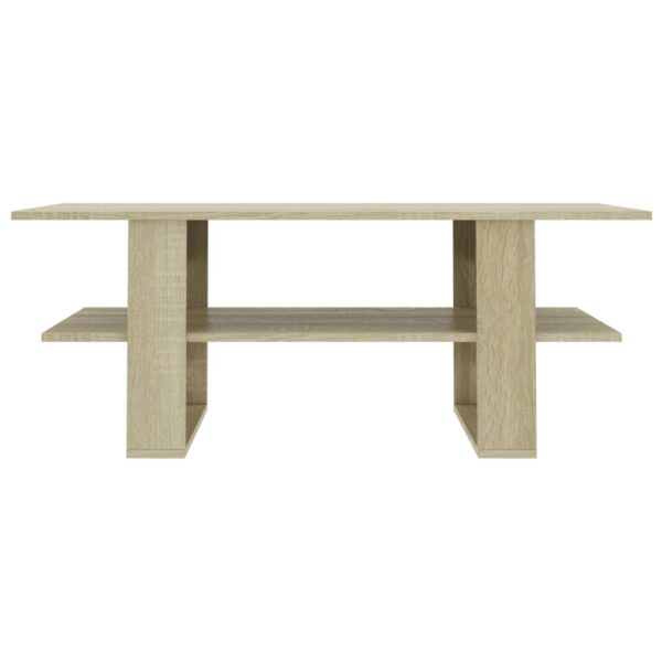 vidaXL Coffee Table Sonoma Oak 43.3"x21.7"x16.5" Engineered Wood - Image 4