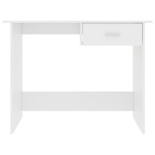 vidaXL Desk White 39.4"x19.7"x29.9" Engineered Wood - Image 4