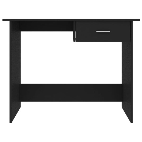 vidaXL Desk Black 39.4"x19.7"x29.9" Engineered Wood - Image 4